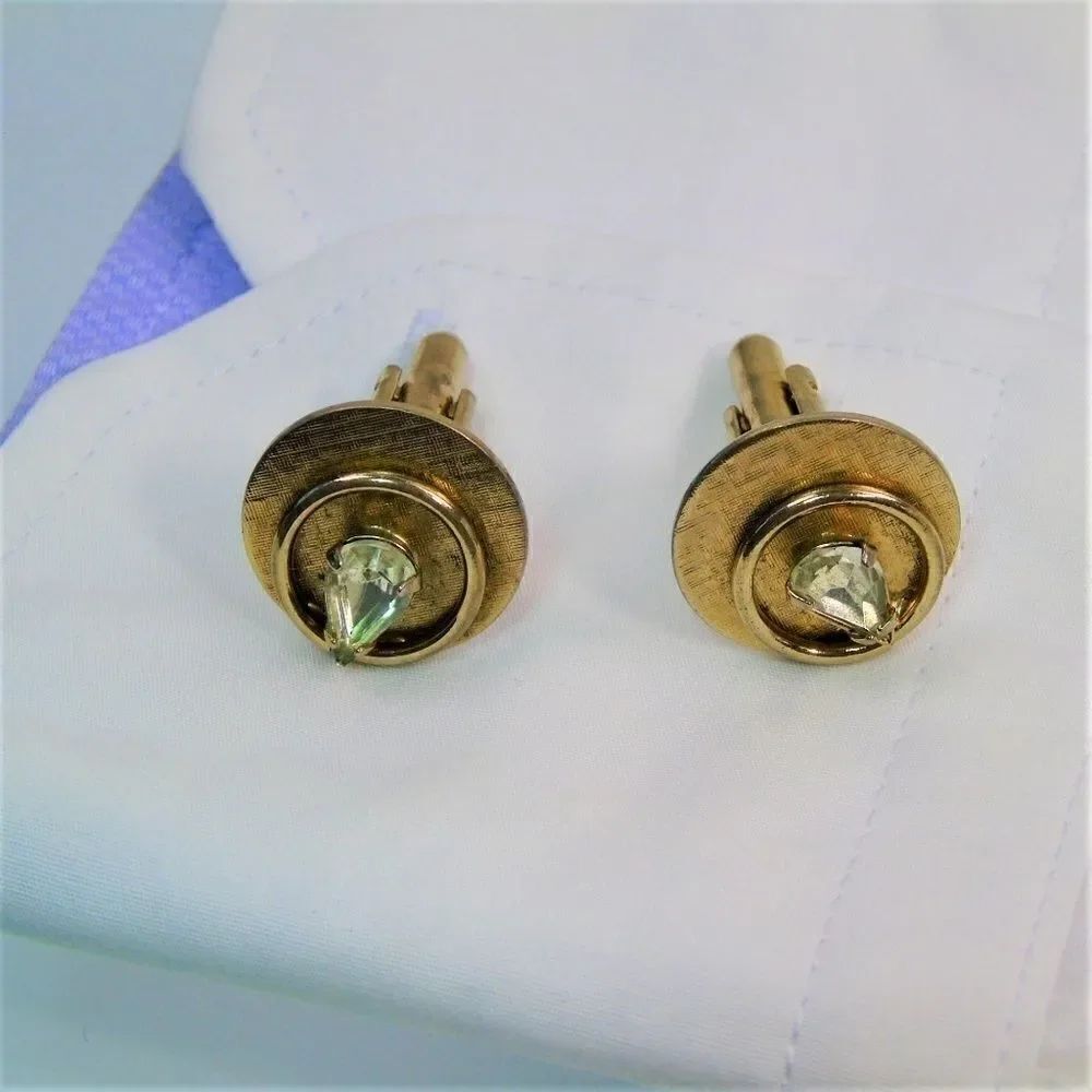 Vintage Tear Drop Circled Cufflinks Party Wedding